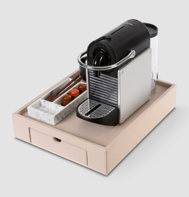 Tabuleiro Boas Vindas Bege com Gaveta